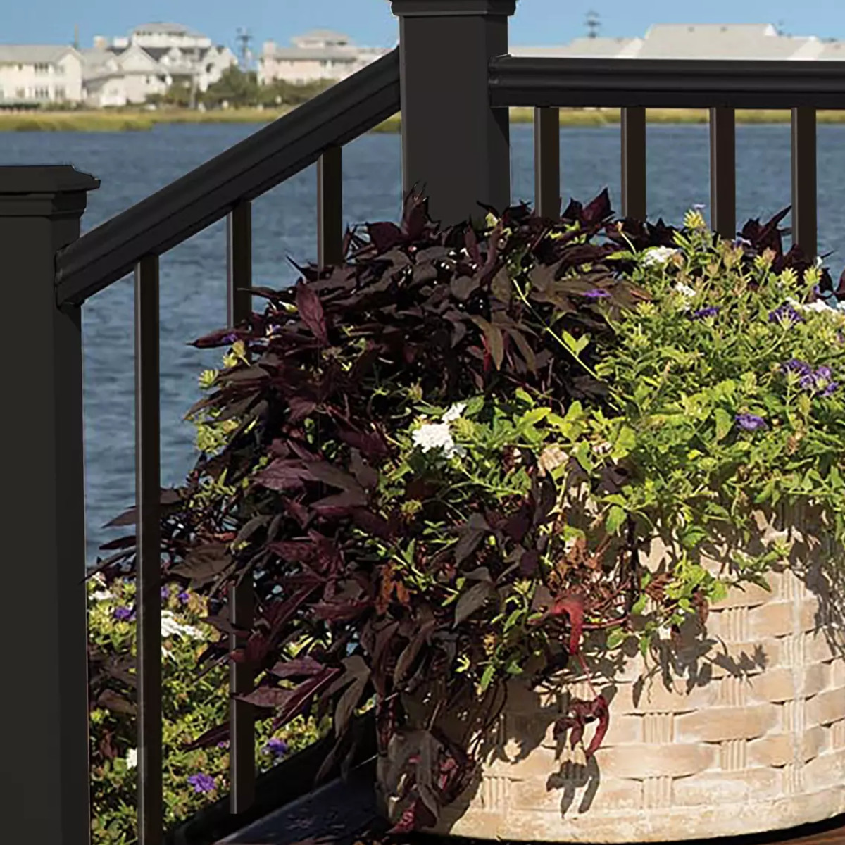 Main 12 - 8-ft Transcend® Universal Top or Bottom Rail  - Charcoal Black Full Span - Arlington Coal & Lumber