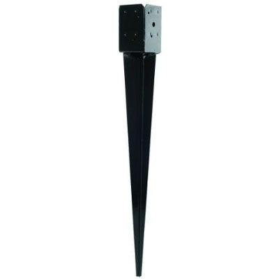 Main 2 - SIMPSON FPBS44 4X4 POST BASE SPIKE BLACK POWDER-COATED (4/CTN) - Arlington Coal & Lumber