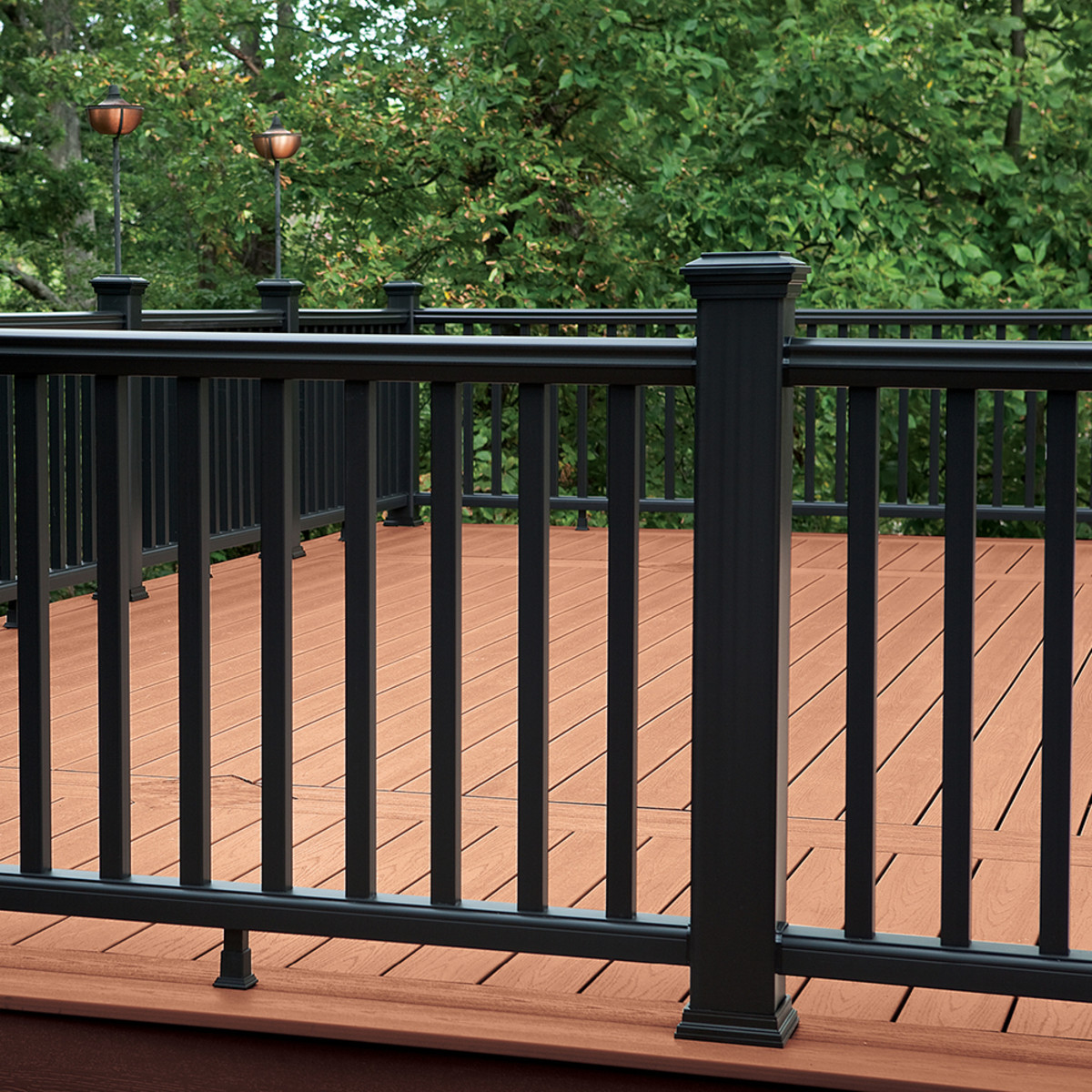 Main 4 - 4.45-in x 4.45-in x 108-in Post Sleeve-Fits over a 4x4 pressure treated post-Charcoal Black - Arlington Coal & Lumber