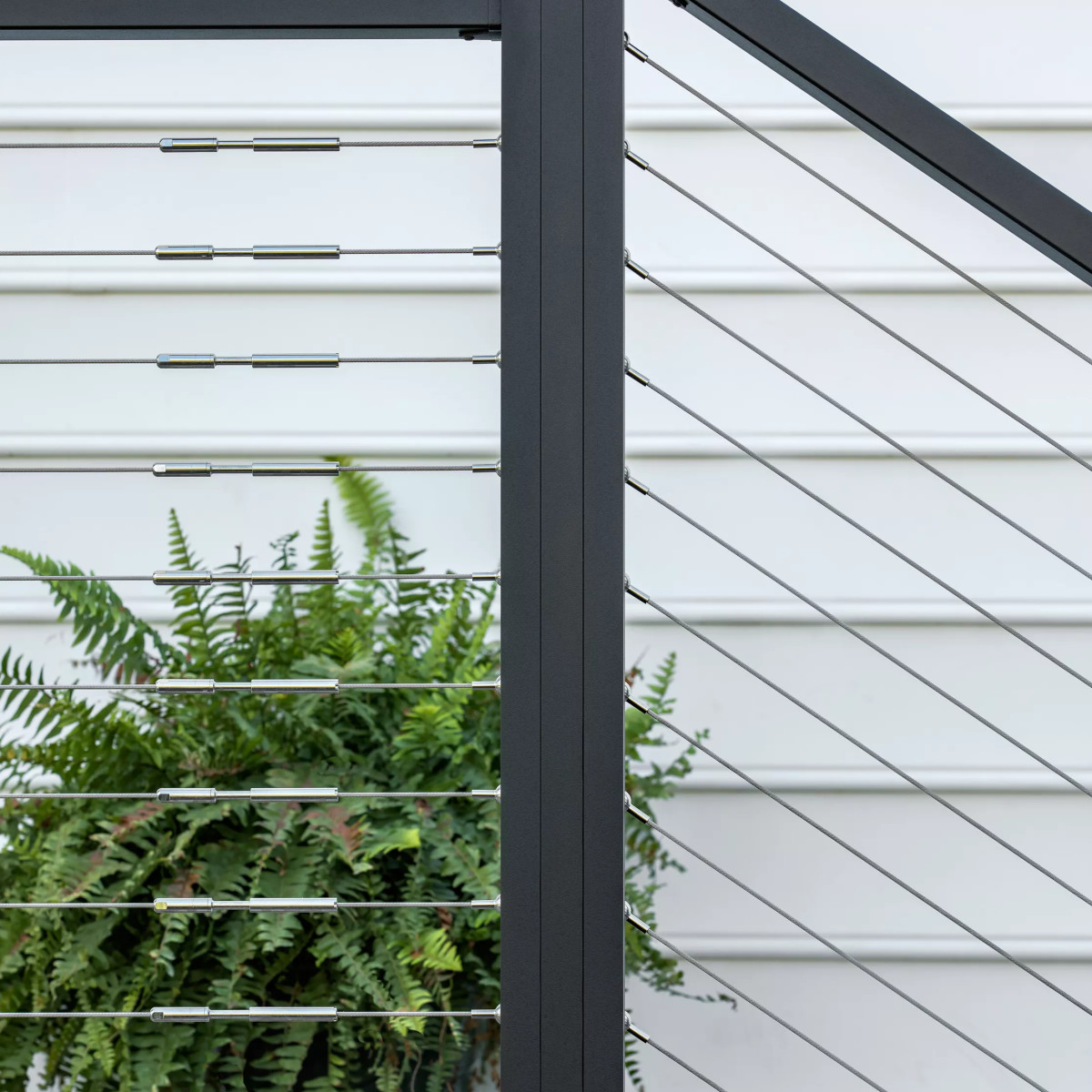 Main 2 - 6-ft x 42-in Trex Signature® X-Series™ Cable Rail Kit in Charcoal Black - Stair - Arlington Coal & Lumber