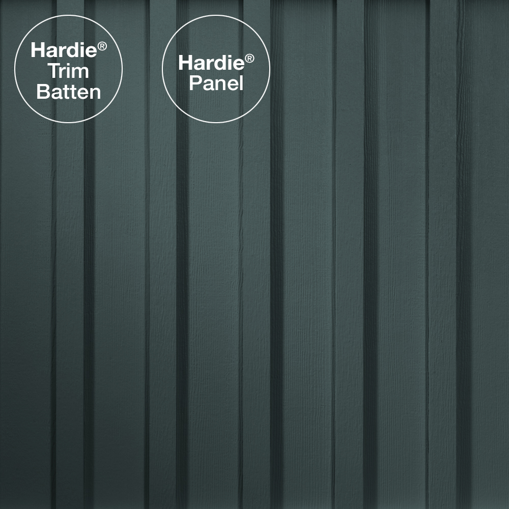Main 1 - HARDIE TRIM HZ5 0.75 IN. X 2.5 IN. X 12 FT. STATEMENT COLLECTION EVENING BLUE FIBER CEMENT RUSTIC GRAIN BATTEN TRIM BOARD - Arlington Coal & Lumber