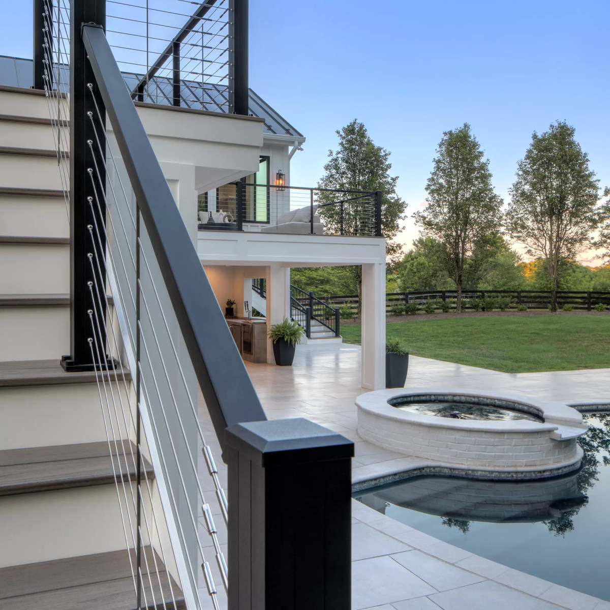 Main 1 - 6-ft x 42-in Trex Signature® X-Series™ Cable Rail Kit in Charcoal Black - Stair - Arlington Coal & Lumber