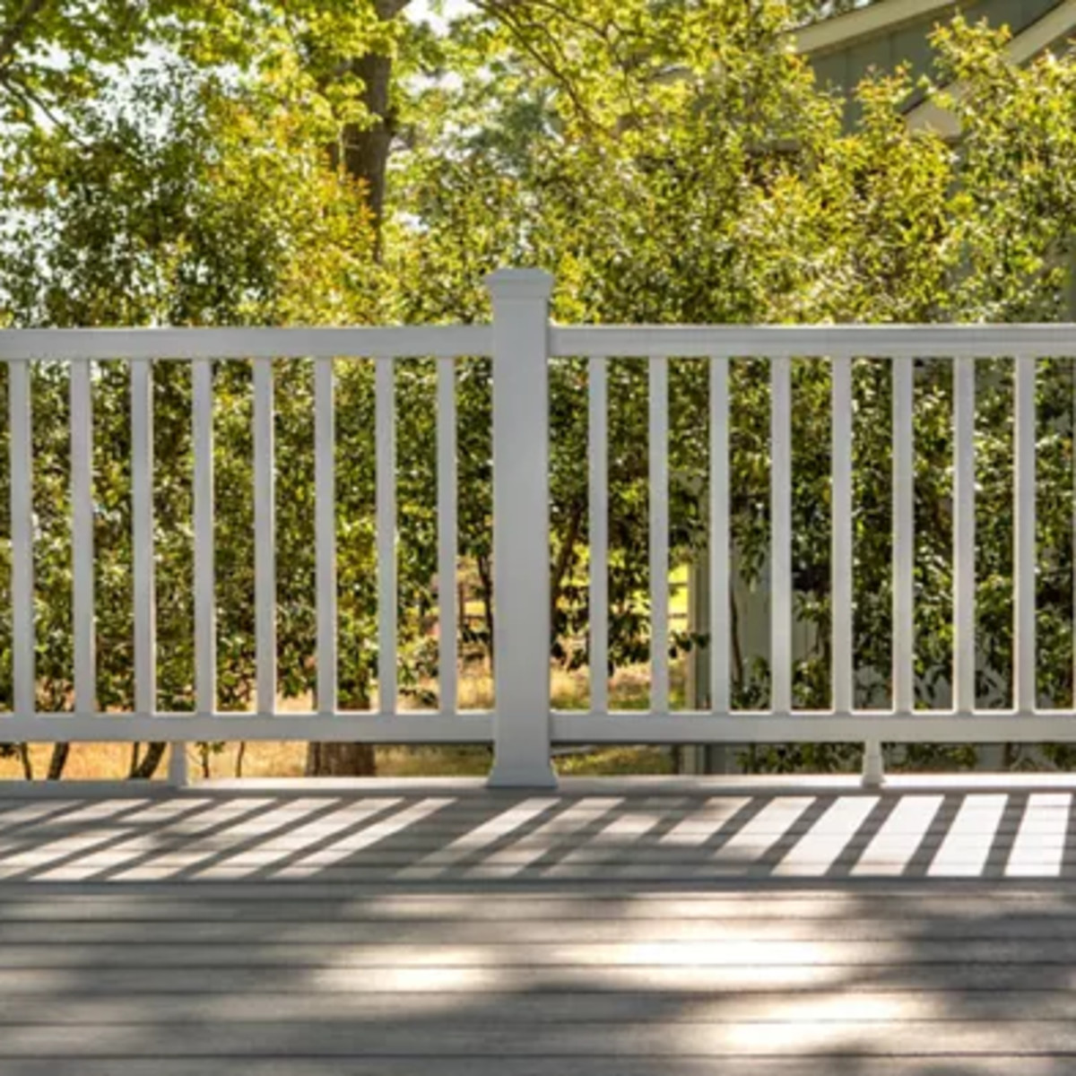 Main 3 - 8-ft Transcend® Crown Top Rail - Classic White Full Span - Arlington Coal & Lumber