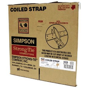Main 3 - SIMPSON CS20 (20-GA) GALV. COILED UTILITY STRAP. 1-1/4" X 250' ROLL - Arlington Coal & Lumber