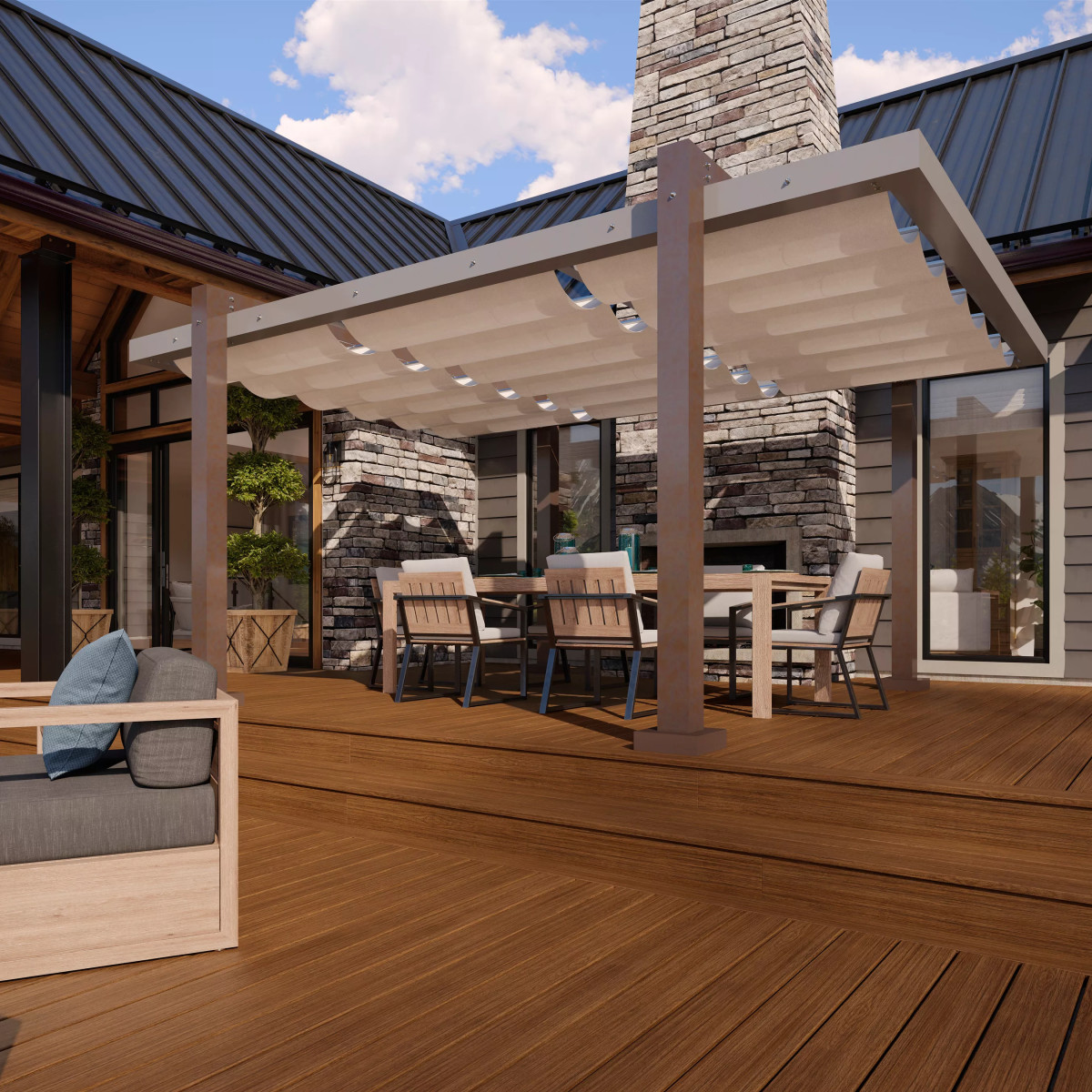 Main 8 - 2.5-in x 2.5-in x 37-in Signature Post with Cap and Skirt-Horizontal-Bronze - Arlington Coal & Lumber