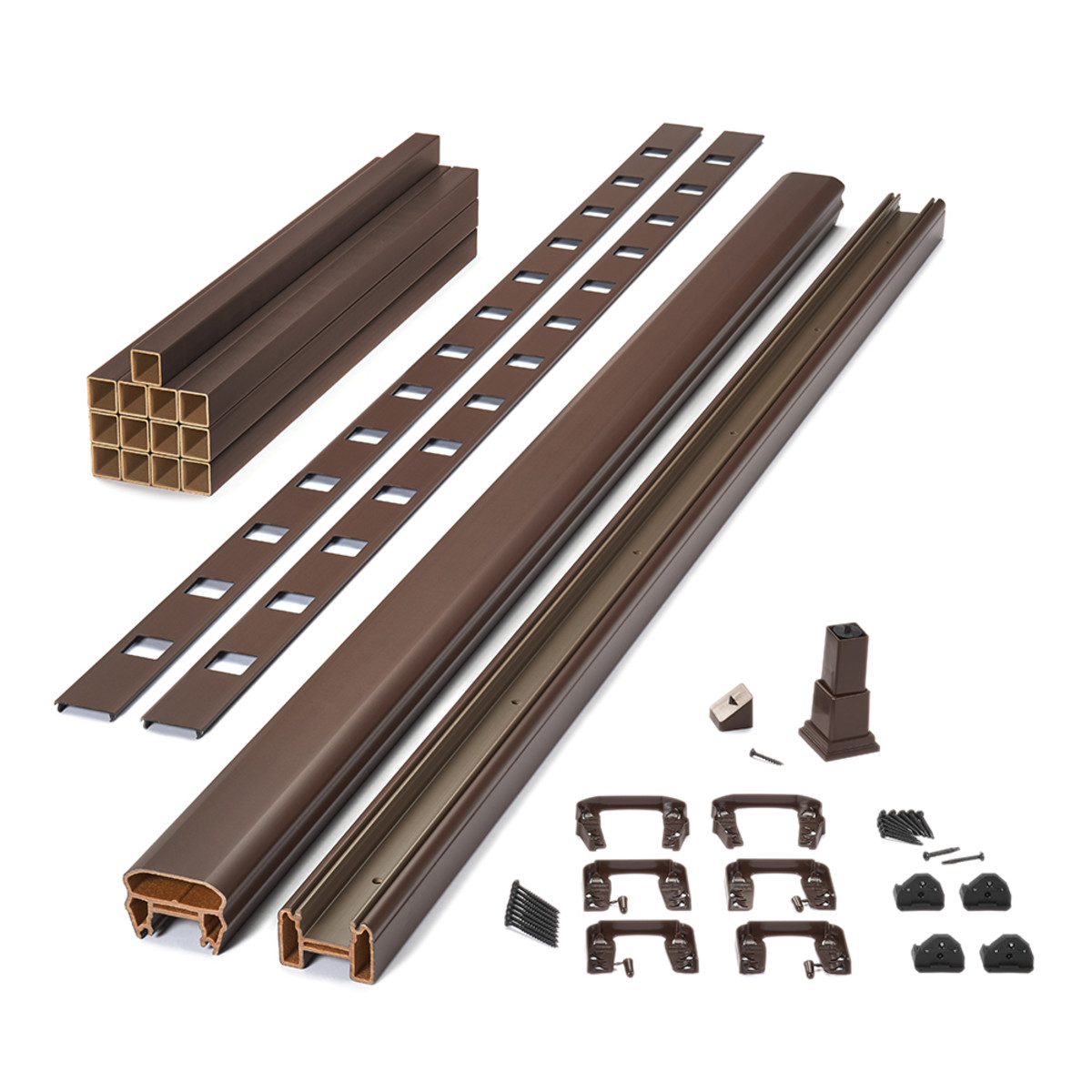 Main 5 - 6-ft x 36-in Transcend Horizontal Rail Kit with Composite Balusters - Vintage Lantern Full Span - Arlington Coal & Lumber