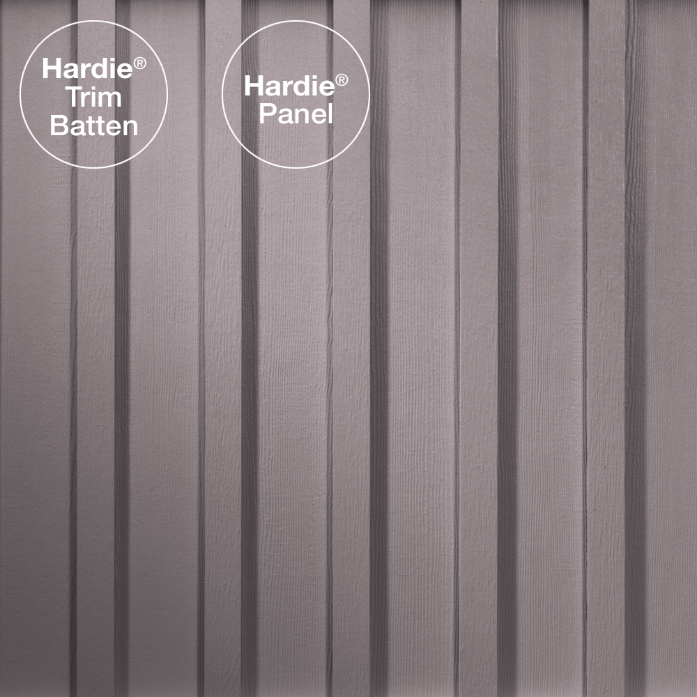 Main 2 - HARDIE TRIM HZ5 0.75 IN. X 2.5 IN. X 12 FT. STATEMENT COLLECTION PEARL GRAY FIBER CEMENT RUSTIC GRAIN BATTEN TRIM BOARD - Arlington Coal & Lumber