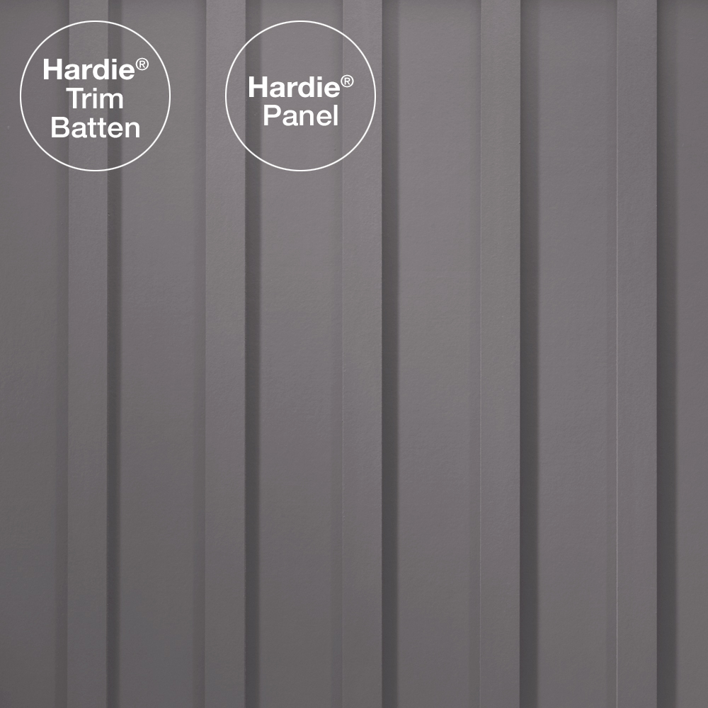 HARDIE TRIM HZ5 0.75 IN. X 2.5 IN. X 12 FT. STATEMENT COLLECTION GRAY SLATE FIBER CEMENT SMOOTH BATTEN TRIM BOARD - Arlington Coal & Lumber