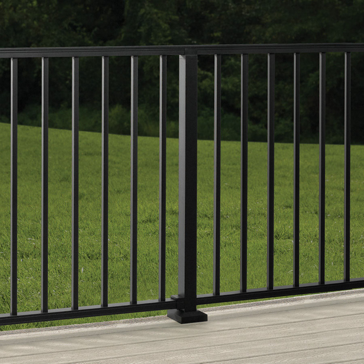 Main 3 - 2.5-in x 2.5-in x 36-in Signature Crossover Post-Charcoal Black - Arlington Coal & Lumber