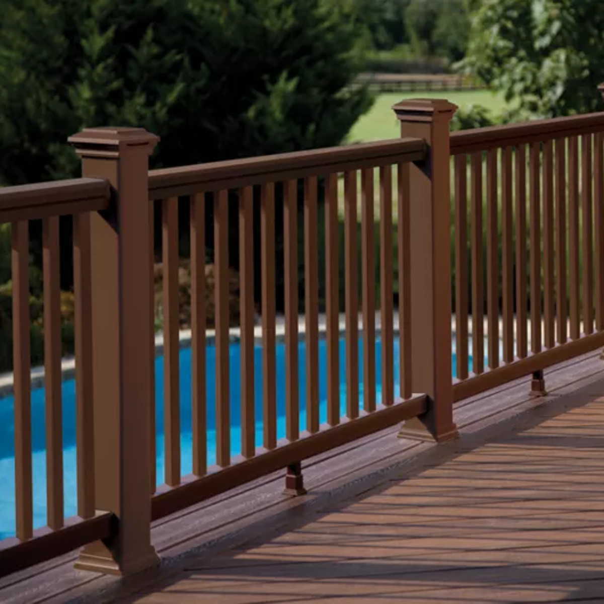 Main 3 - 8-ft x 42-in Transcend Horizontal Rail Kit with Composite Balusters - Vintage Lantern Full Span - Arlington Coal & Lumber