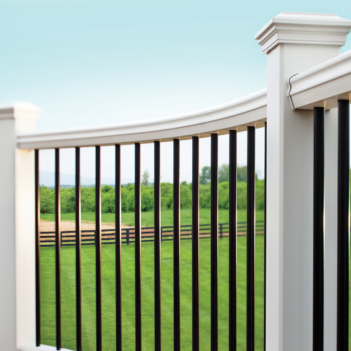 Main 5 - 36.25-in Round Aluminum Baluster Kit for 42-in Rail Height-20 box-Charcoal Black - Arlington Coal & Lumber