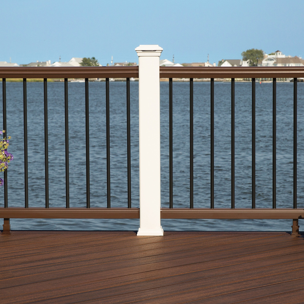 Main 4 - 4.45-in x 4.45-in x 108-in Post Sleeve-Fits over a 4x4 pressure treated post-Classic White - Arlington Coal & Lumber
