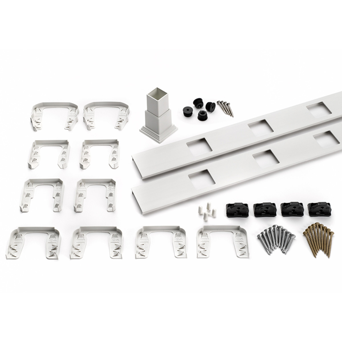 Main 7 - 8-ft Transcend Accessory Infill Kit for Square Composite Balusters - Horizontal - Classic White Full Span - Arlington Coal & Lumber