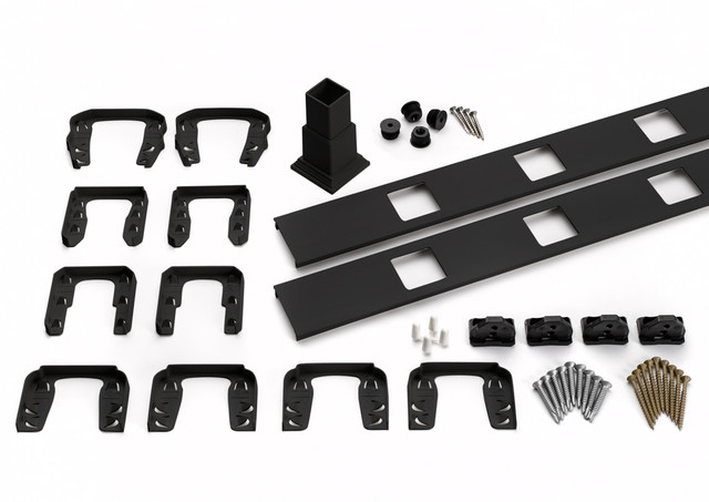 Main 7 - 6-ft Transcend Accessory Infill Kit for Square Composite Balusters - Horizontal - Charcoal Black Full Span - Arlington Coal & Lumber