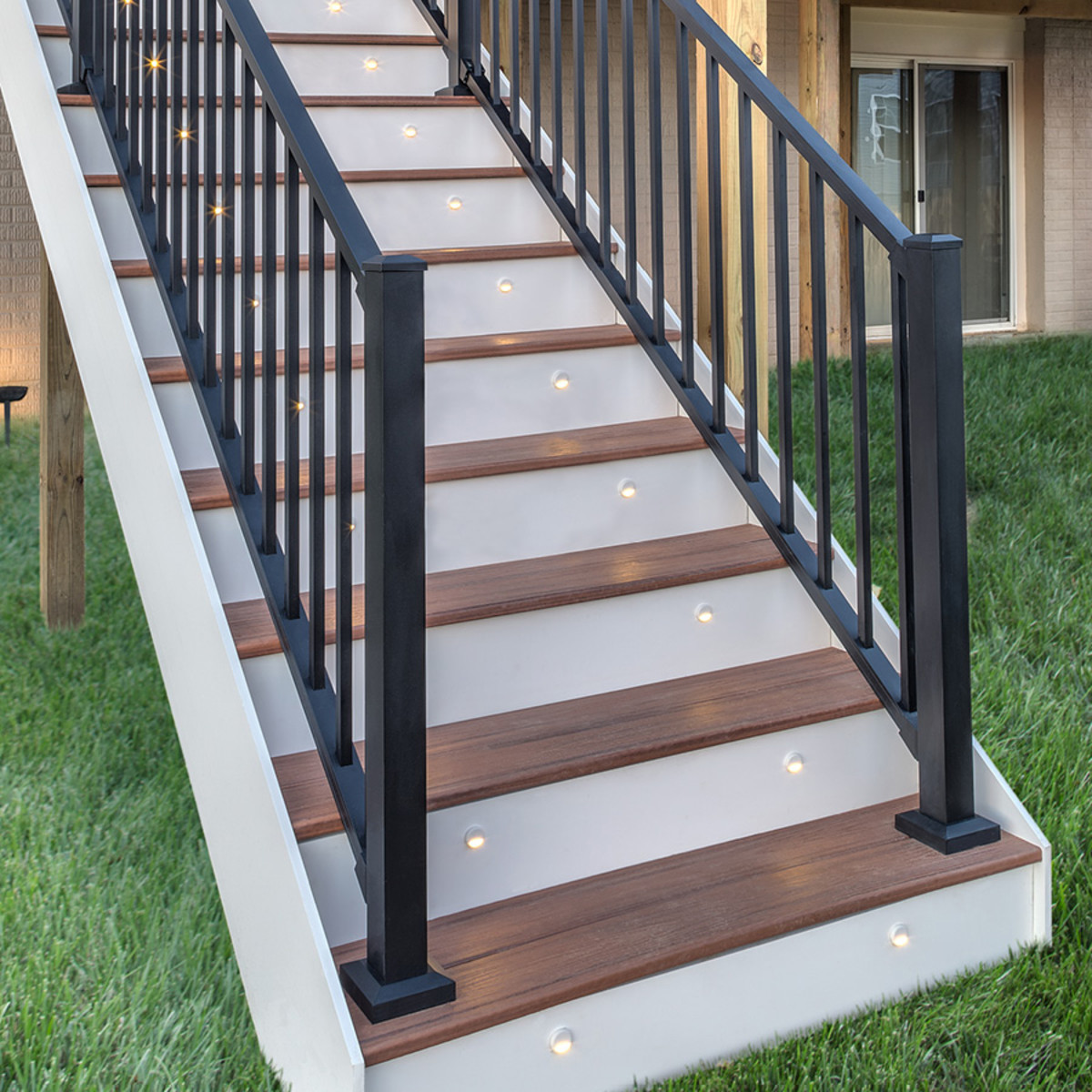 Main 2 - 2.5-in x 2.5-in x 53-in Signature Post with Cap and Skirt-Stair-Charcoal Black - Arlington Coal & Lumber