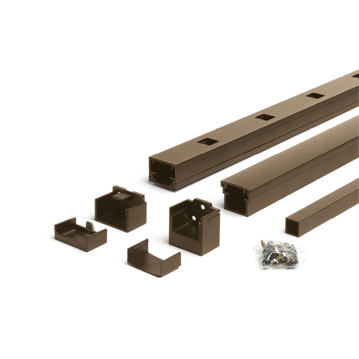 Main 2 - 72-in x 36-in Signature Rail Kit with Square Balusters-Horizontal-Bronze - Arlington Coal & Lumber