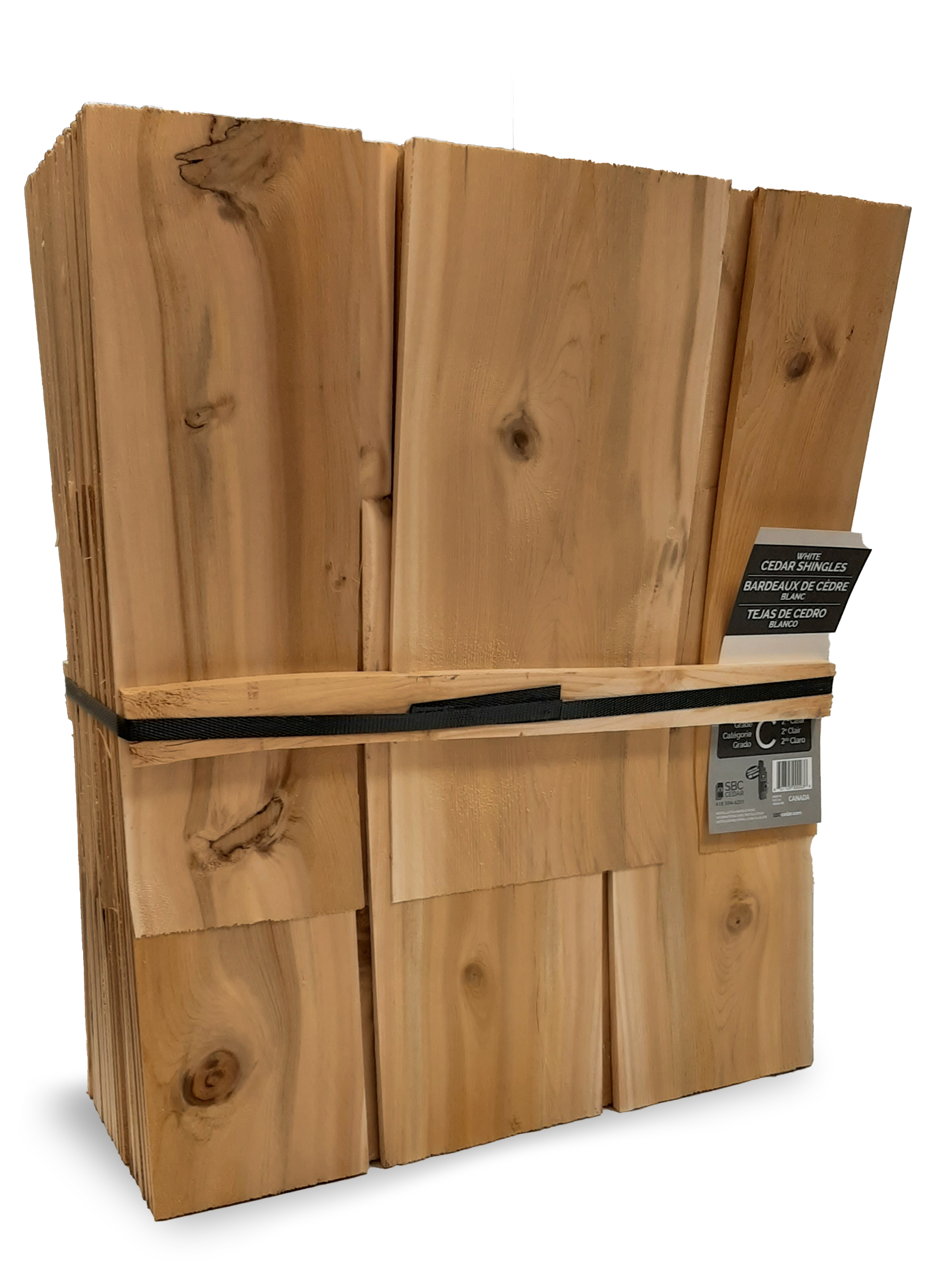 Main 1 - 16" - WHITE CEDAR SHINGLES GRADE 2nd CLEAR C REGULAR - NATURAL GREEN - Arlington Coal & Lumber