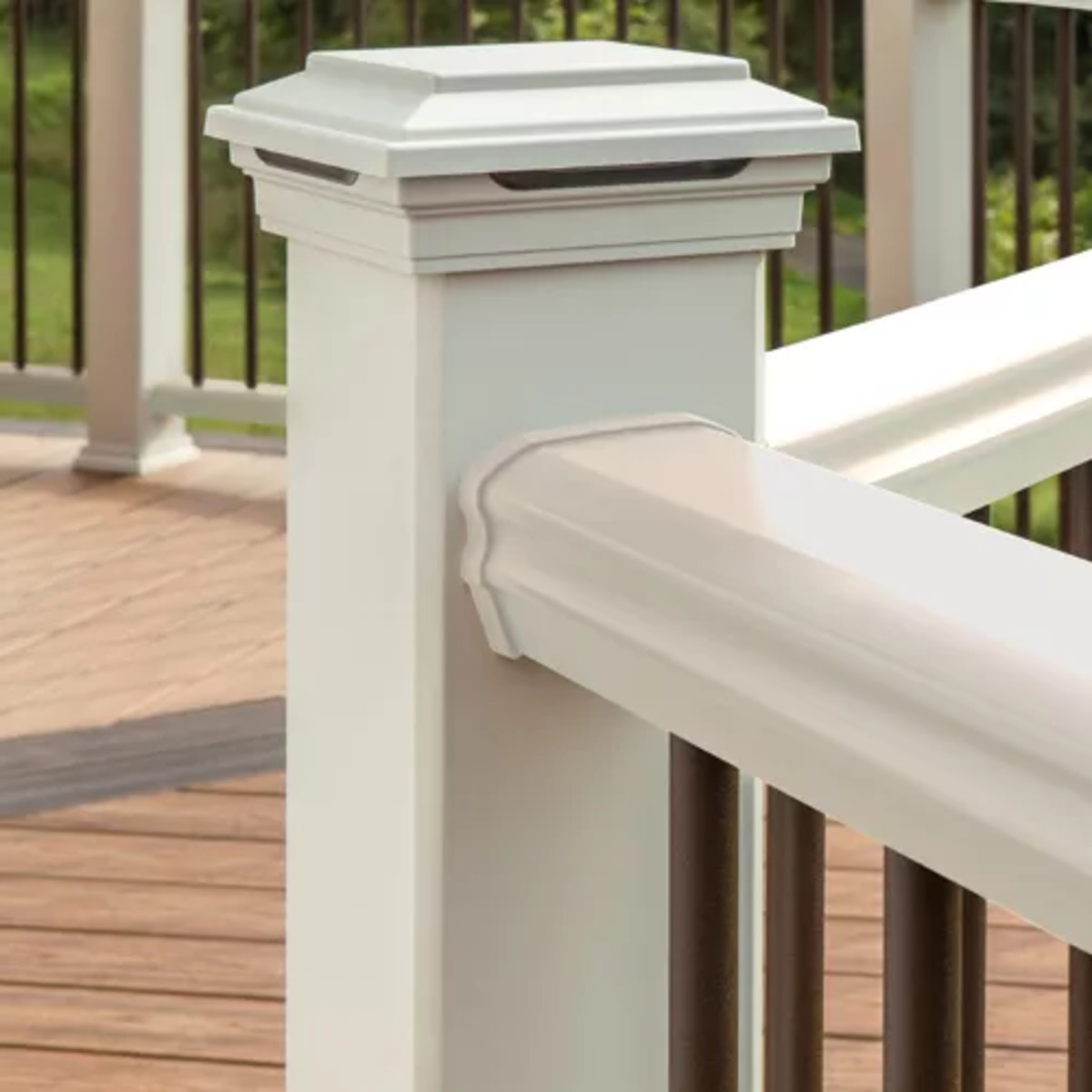 Main 7 - 8-ft Transcend Accessory Infill Kit for Round Aluminum Balusters-Horizontal-Classic White - Arlington Coal & Lumber