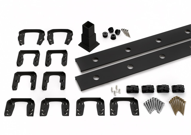 8-ft Transcend Accessory Infill Kit for Round Aluminum Balusters-Horizontal-Charcoal Black - Arlington Coal & Lumber