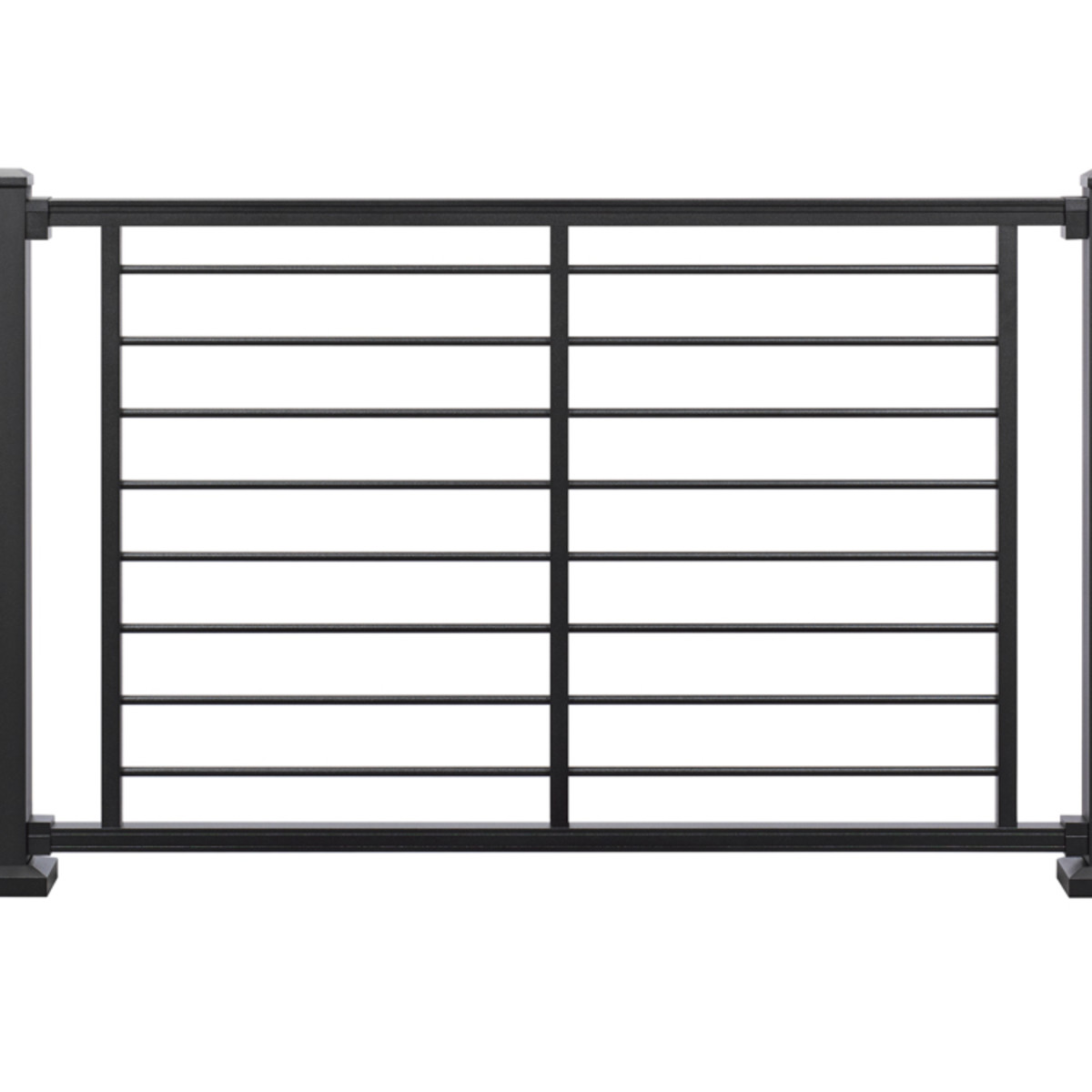 Main 1 - 72-in x 36-in Signature Charcoal Black Frame and Black Rod Railing-Horizontal - Arlington Coal & Lumber