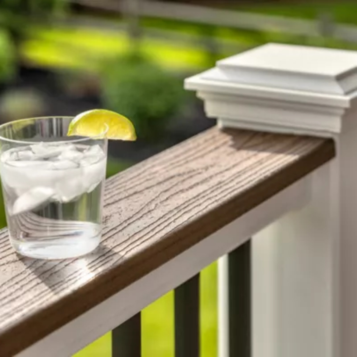 Main 4 - 8-ft x 36-in Transcend Horizontal Rail Kit with Composite Balusters - Classic White Full Span - Arlington Coal & Lumber