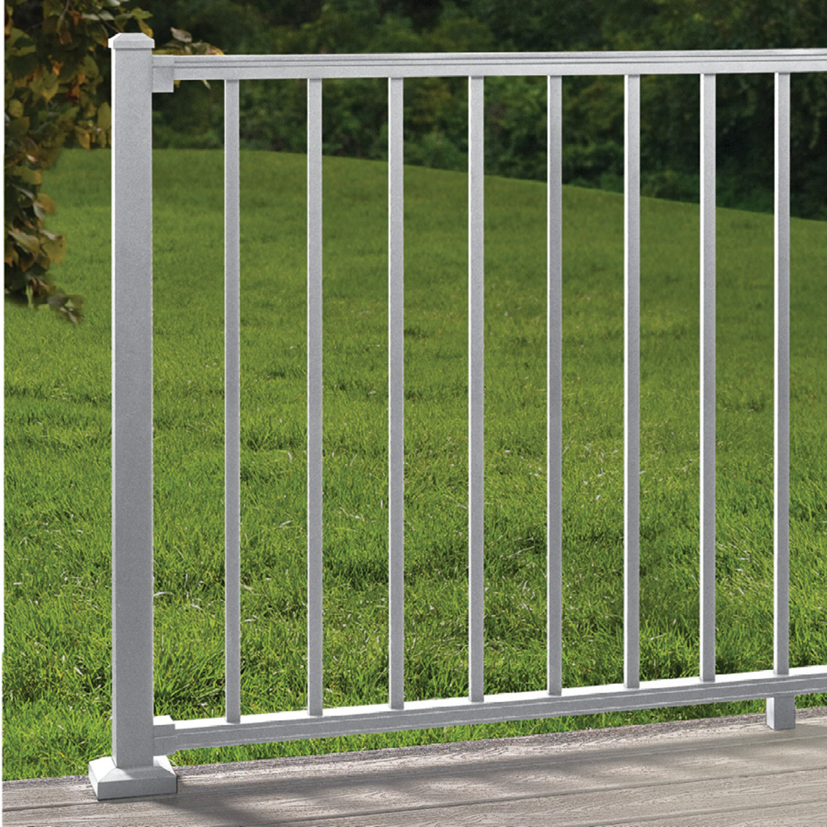 Main 4 - 2.5-in x 2.5-in x 37-in Signature Post with Cap and Skirt-Horizontal-Classic White - Arlington Coal & Lumber