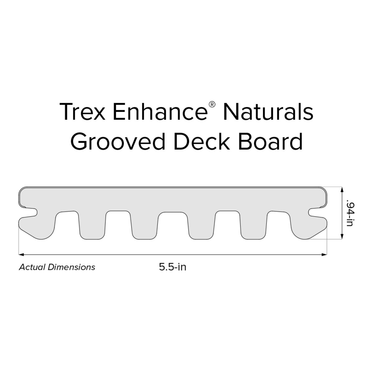 Main 16 - 20 FT TREX ENHANCED NATURALS DECK BOARDS FOGGY WHARF - Arlington Coal & Lumber