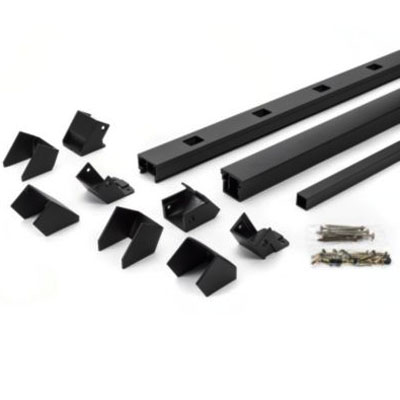 Main 2 - 96-in x 36-in Signature Rail Kit with Square Balusters-Stair-Charcoal Black - Arlington Coal & Lumber
