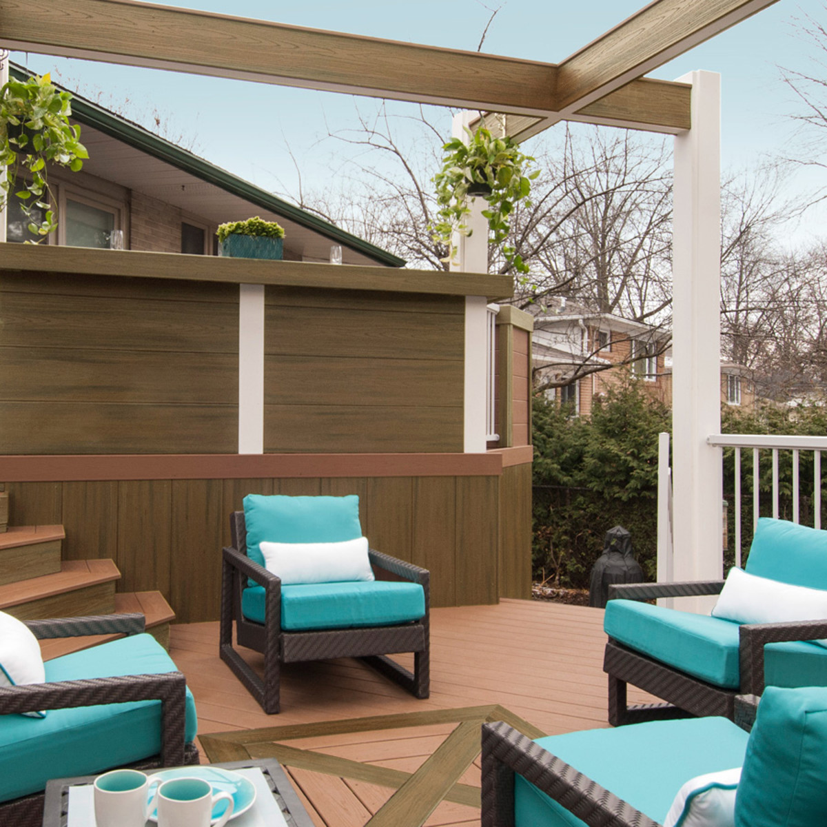 Main 2 - Trex Transcend® 1 in. x 8 in. x 12 ft. Havana Gold Capped Fascia Composite Decking Board - Arlington Coal & Lumber