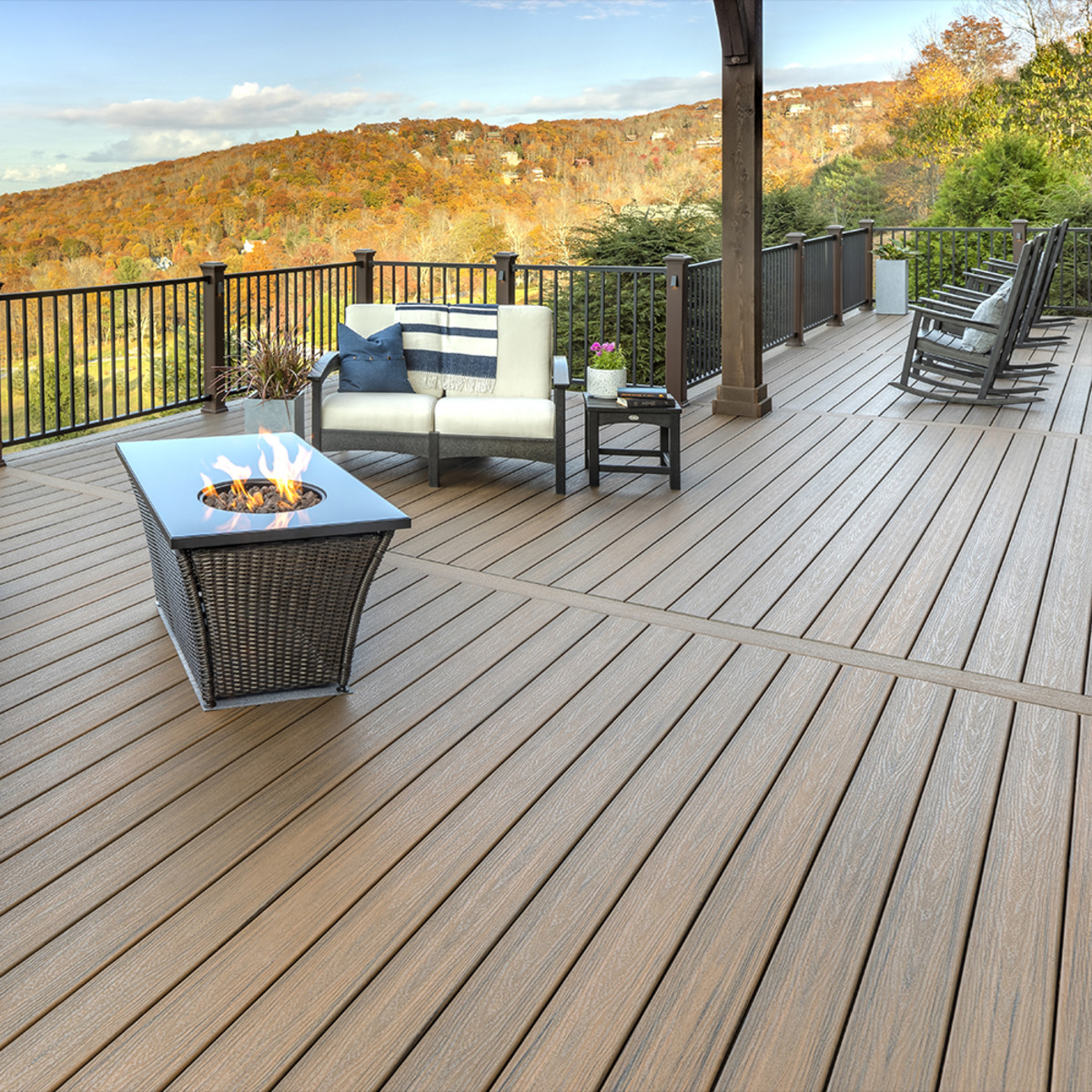 Main 14 - 12 FT TREX ENHANCED NATURALS DECK BOARDS TOASTED SAND - Arlington Coal & Lumber