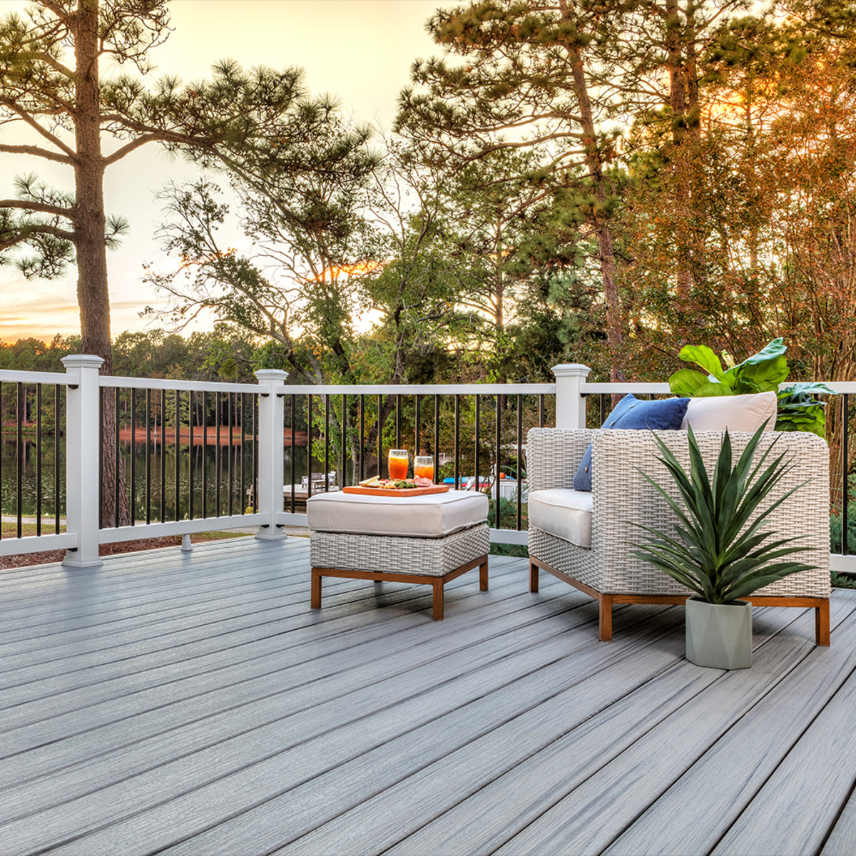 Main 15 - 16 FT TREX ENHANCED NATURALS DECK BOARDS FOGGY WHARF - Arlington Coal & Lumber
