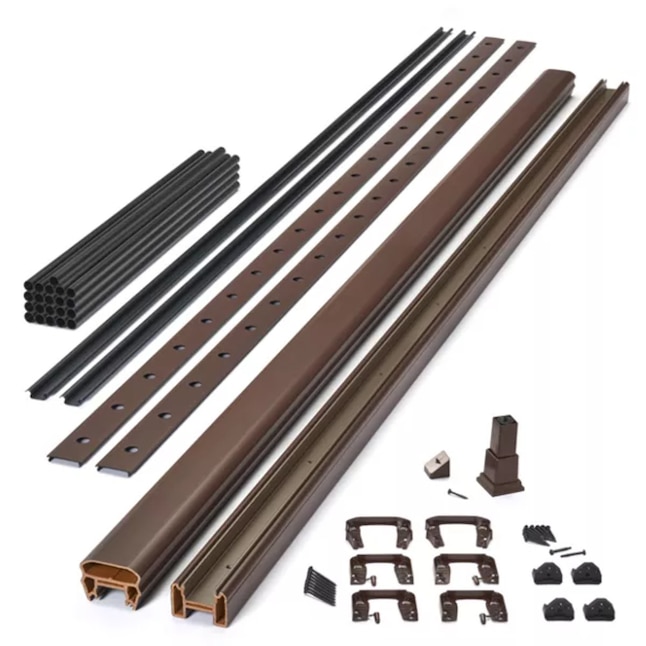 Main 4 - 6-ft x 42-in Transcend Horizontal Rail Kit with Round Aluminum Balusters - Vintage Lantern Full Span - Arlington Coal & Lumber