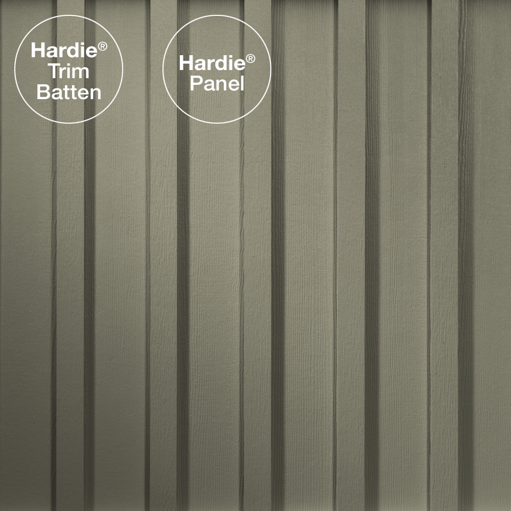 HARDIE TRIM HZ5 0.75 IN. X 2.5 IN. X 12 FT. STATEMENT COLLECTION MONTEREY TAUPE FIBER CEMENT RUSTIC GRAIN BATTEN TRIM BOARD - Arlington Coal & Lumber
