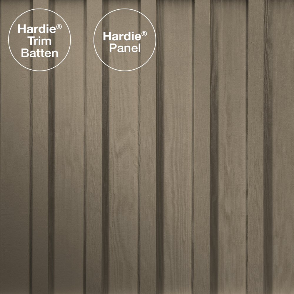 Main 1 - HARDIE PANEL HZ5 48 IN. X 120 IN. STATEMENT COLLECTION KHAKI BROWN CEDARMILL FIBER CEMENT PANEL SIDING - Arlington Coal & Lumber