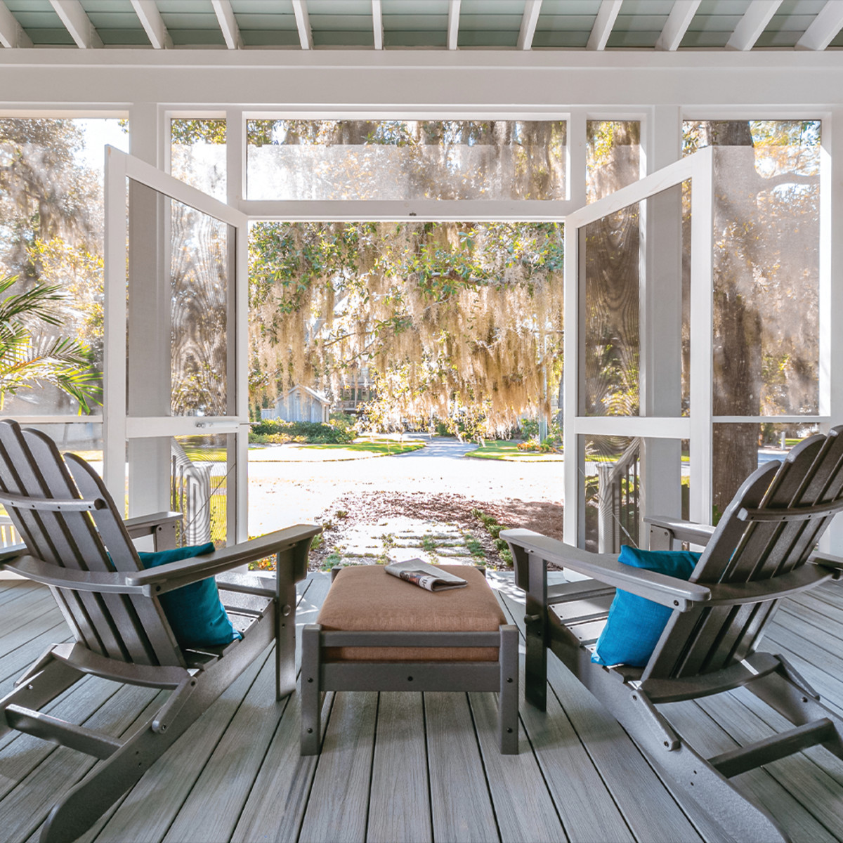 Main 9 - 12 FT TREX ENHANCED NATURALS DECK BOARDS FOGGY WHARF - Arlington Coal & Lumber
