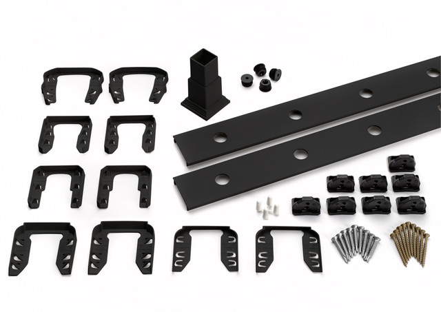 8-ft Transcend Accessory Infill Kit for Round Aluminum Balusters-Stair-Charcoal Black - Arlington Coal & Lumber