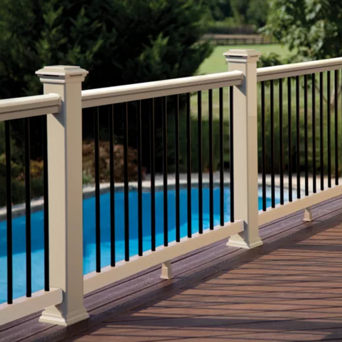 Main 8 - 8-ft Transcend Accessory Infill Kit for Round Aluminum Balusters-Horizontal-Rope Swing - Arlington Coal & Lumber