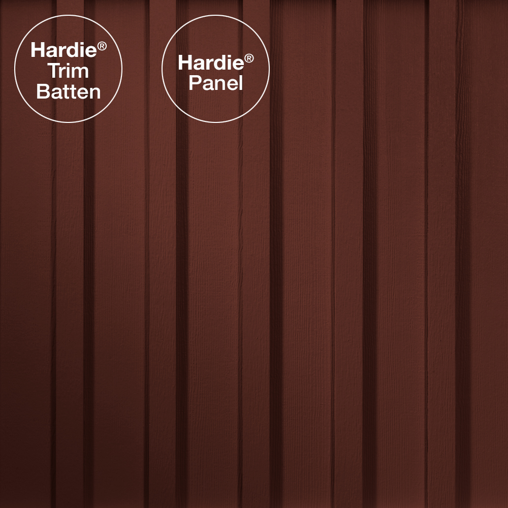 Main 2 - HARDIE TRIM HZ5 0.75 IN. X 2.5 IN. X 12 FT. STATEMENT COLLECTION COUNTRYLANE RED FIBER CEMENT RUSTIC GRAIN BATTEN TRIM - Arlington Coal & Lumber