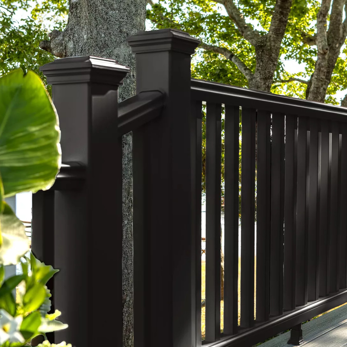Main 3 - 6-ft Transcend Accessory Infill Kit for Square Composite Balusters - Horizontal - Charcoal Black Full Span - Arlington Coal & Lumber