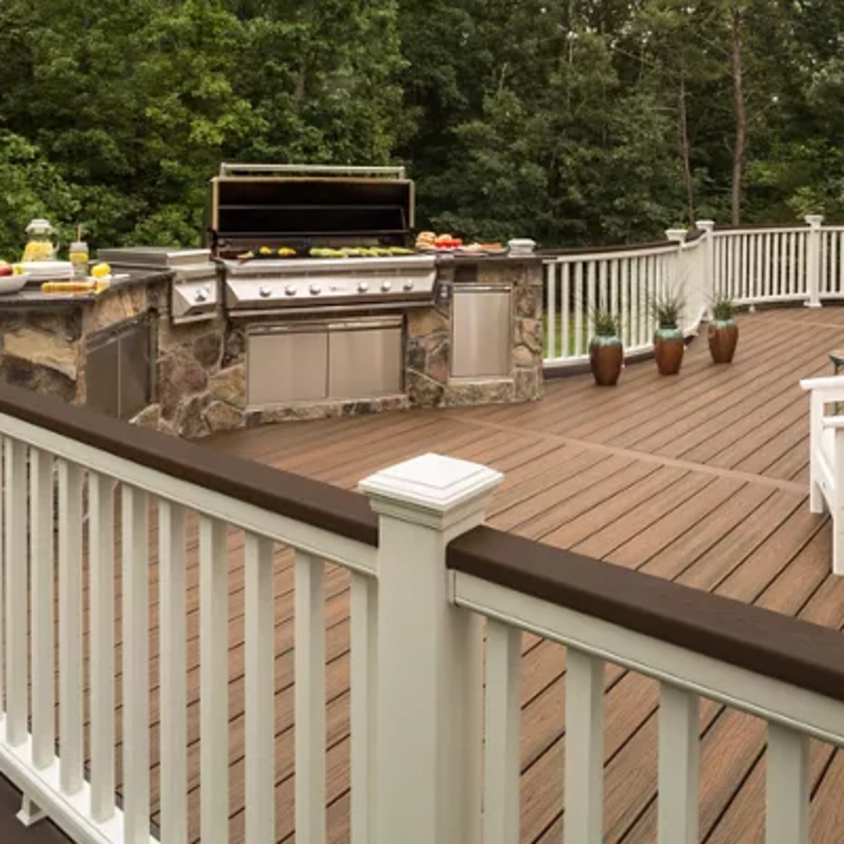 Main 6 - 6-ft x 42-in Transcend Horizontal Rail Kit with Composite Balusters - Classic White Full Span - Arlington Coal & Lumber