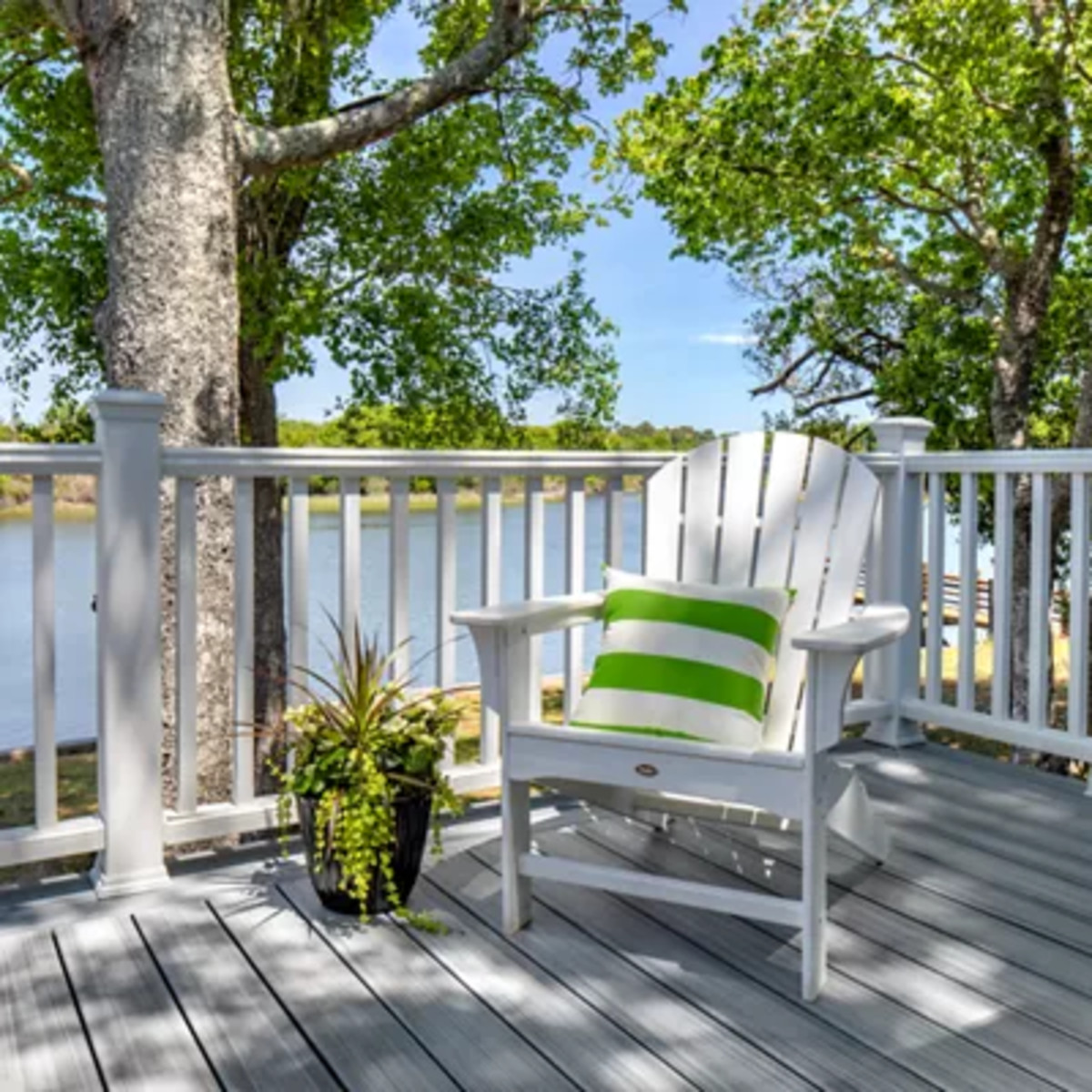 Main 4 - 8-ft x 42-in Transcend Horizontal Rail Kit with Composite Balusters - Classic White Full Span - Arlington Coal & Lumber