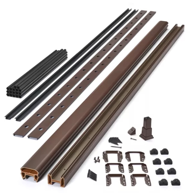 Main 4 - 8-ft x 42-in Transcend Stair Rail Kit with Round Aluminum Balusters - Vintage Lantern Full Span - Arlington Coal & Lumber