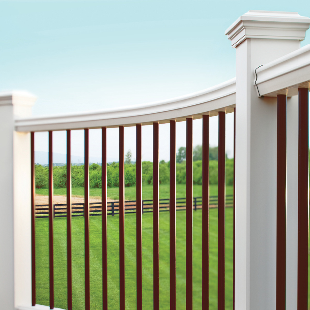 Main 3 - 36.25-in Round Aluminum Baluster Kit for 42-in Rail Height-20 box-Bronze - Arlington Coal & Lumber
