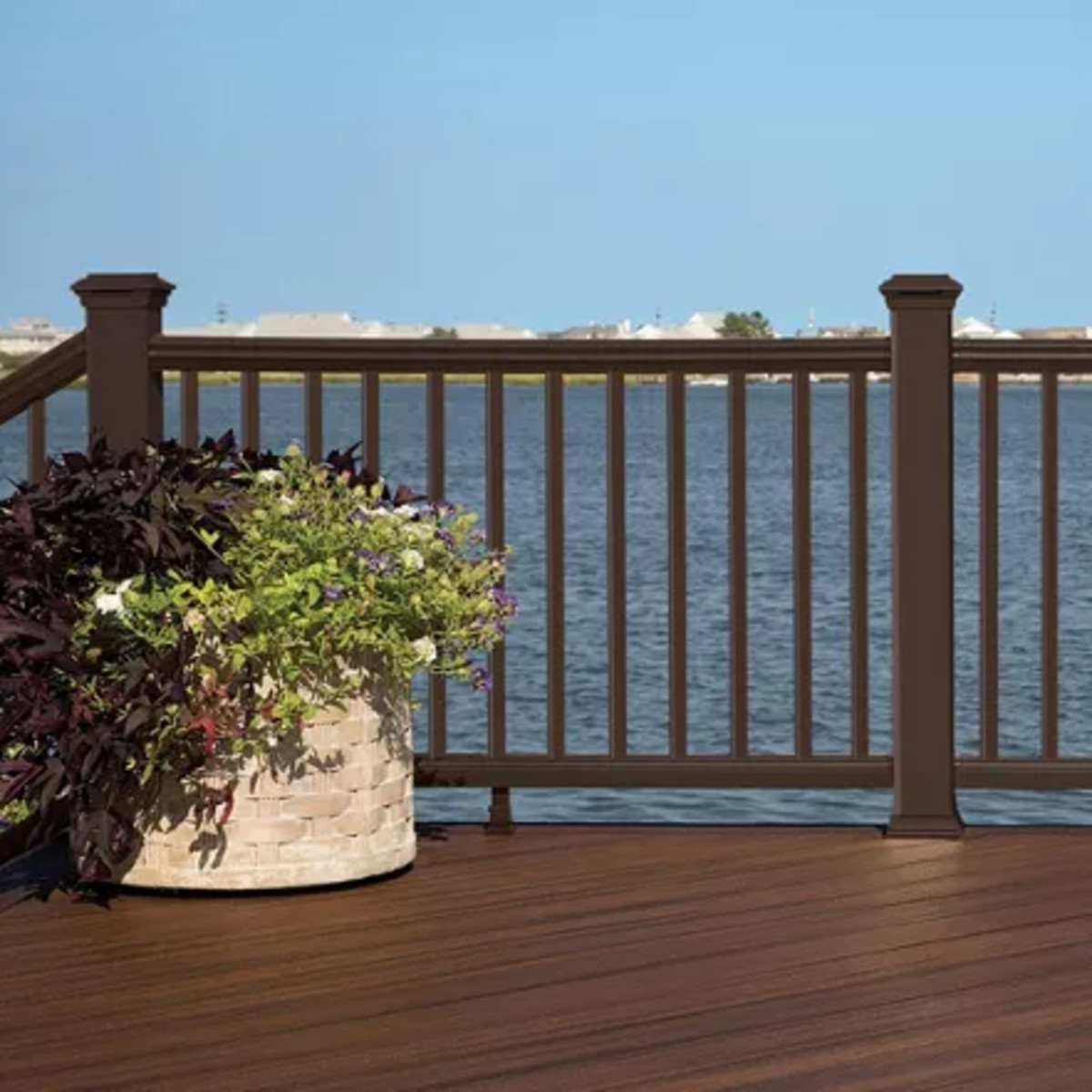 Main 4 - 8-ft x 42-in Transcend Horizontal Rail Kit with Composite Balusters - Vintage Lantern Full Span - Arlington Coal & Lumber