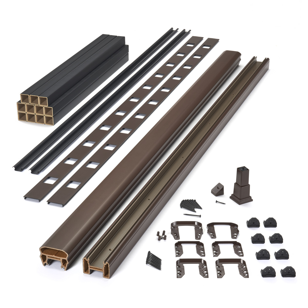 Main 6 - 8-ft x 42-in Transcend Stair Rail Kit with Composite Balusters - Vintage Lantern Full Span - Arlington Coal & Lumber