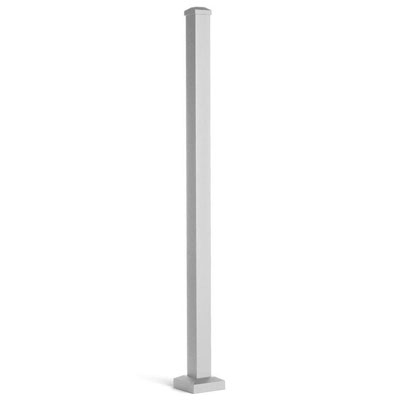 2.5-in x 2.5-in x 37-in Signature Post with Cap and Skirt-Horizontal-Classic White - Arlington Coal & Lumber