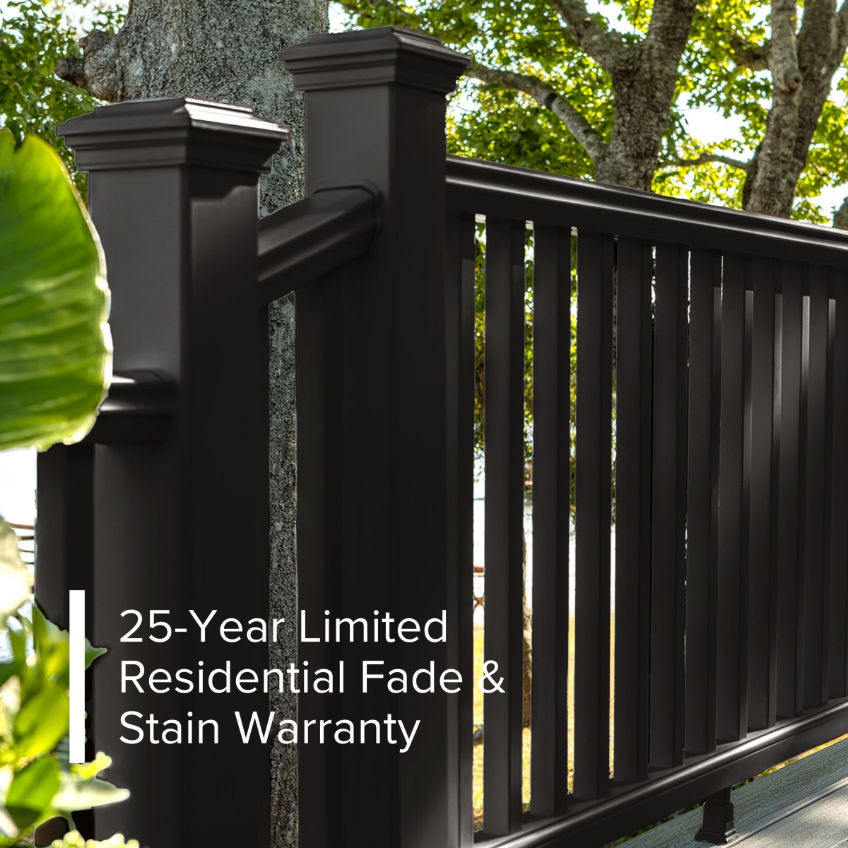 Main 15 - 6-ft x 36-in Transcend Horizontal Rail Kit with Composite Balusters - Charcoal Black Full Span - Arlington Coal & Lumber