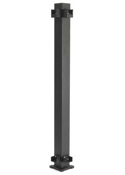 2.5-in x 2.5-in x 37-in Corner Post with Premounted Brackets in Charcoal Black - Arlington Coal & Lumber