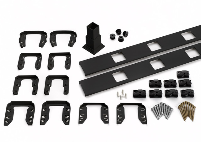 Main 7 - 6-ft Transcend Accessory Infill Kit for Square Composite Balusters - Stair - Charcoal Black Full Span - Arlington Coal & Lumber