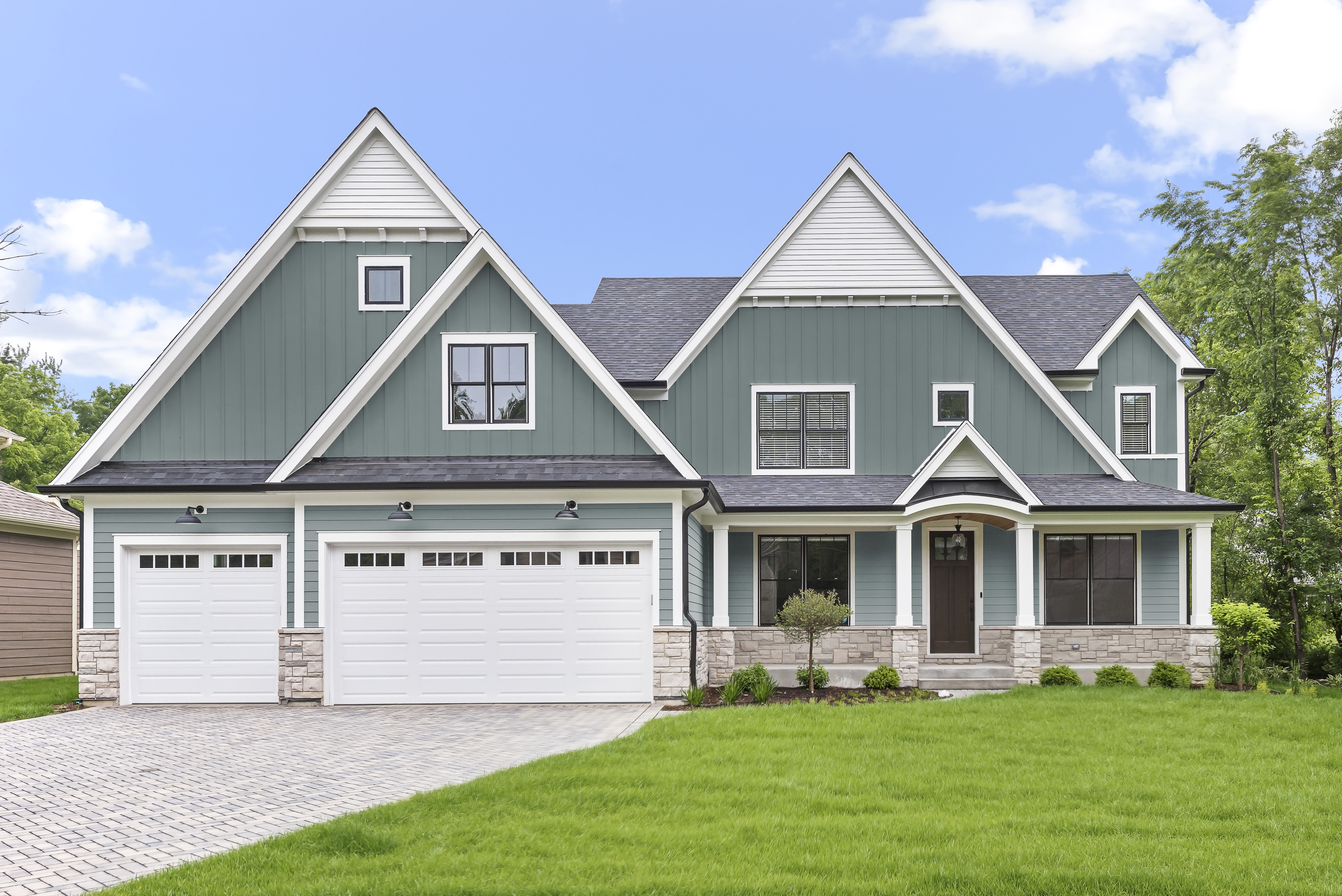 Main 3 - HARDIE PANEL HZ5 48 IN. X 120 IN. STATEMENT COLLECTION BOOTHBAY BLUE SMOOTH FIBER CEMENT PANEL SIDING - Arlington Coal & Lumber